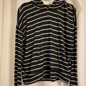 American Eagle Striped Hoodie size Large